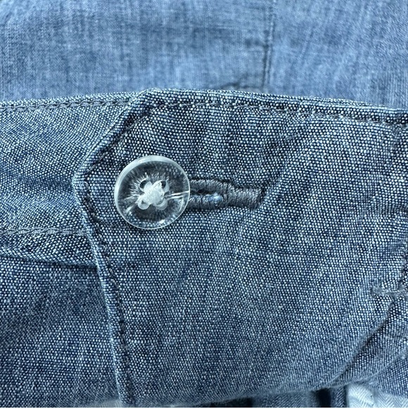 Lands’ End blue cotton chambray Bermuda shorts 16 - Picture 8 of 9